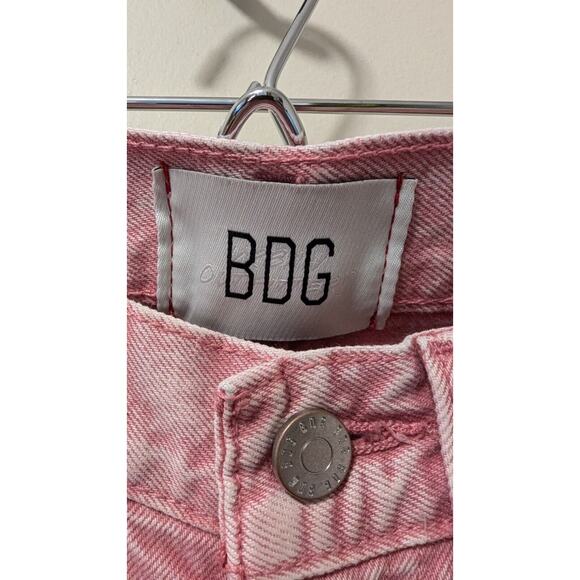 NWT BGD urban outfitters pink jeans high rise Cowboy Jeans Size 24 - Picture 6 of 11
